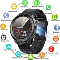 2022 full touch smart watch men sports clock ip68 waterproof heart rate monitor smartwatch for ios android phone l15