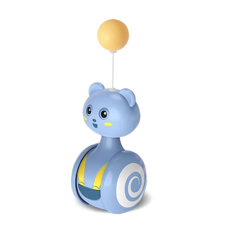 Фото Интерактивная игрушка для кошек, неваляшка с пером, игрушки для котят, товары для домашних животных, медведь, маленькая желтая курица, забав... №5