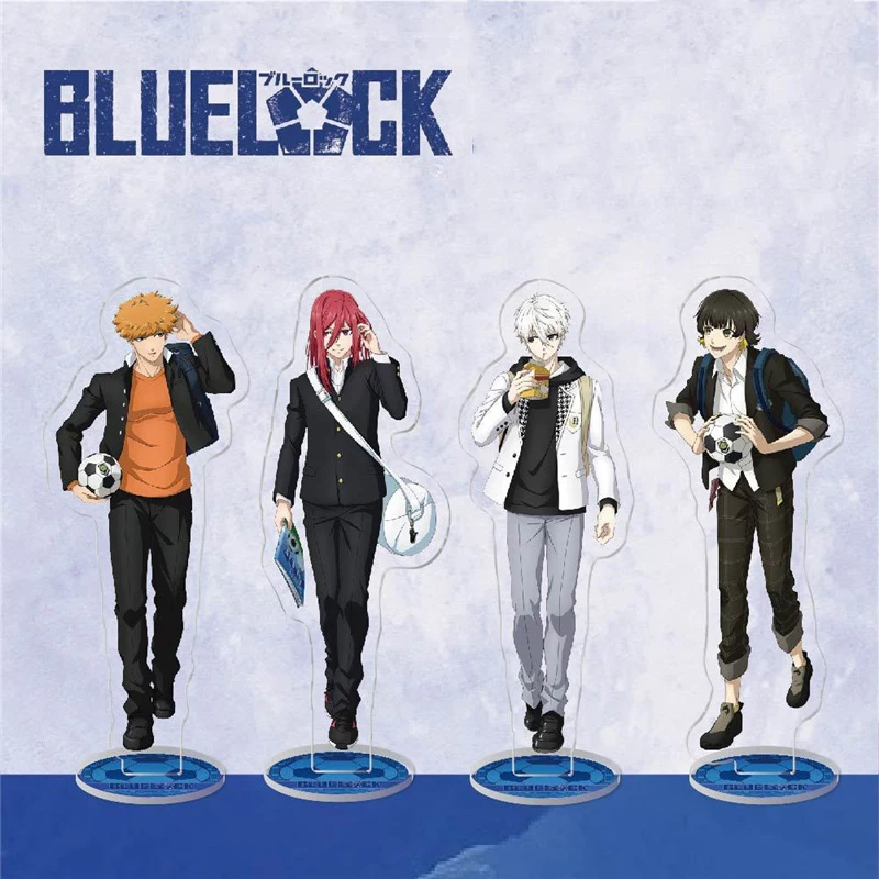 15CM BLUE LOCK Anime Figures Cosplay Acrylic Double-Sided Stands Model Desk Decor Football Standing Sign Props Fans Gift Toy