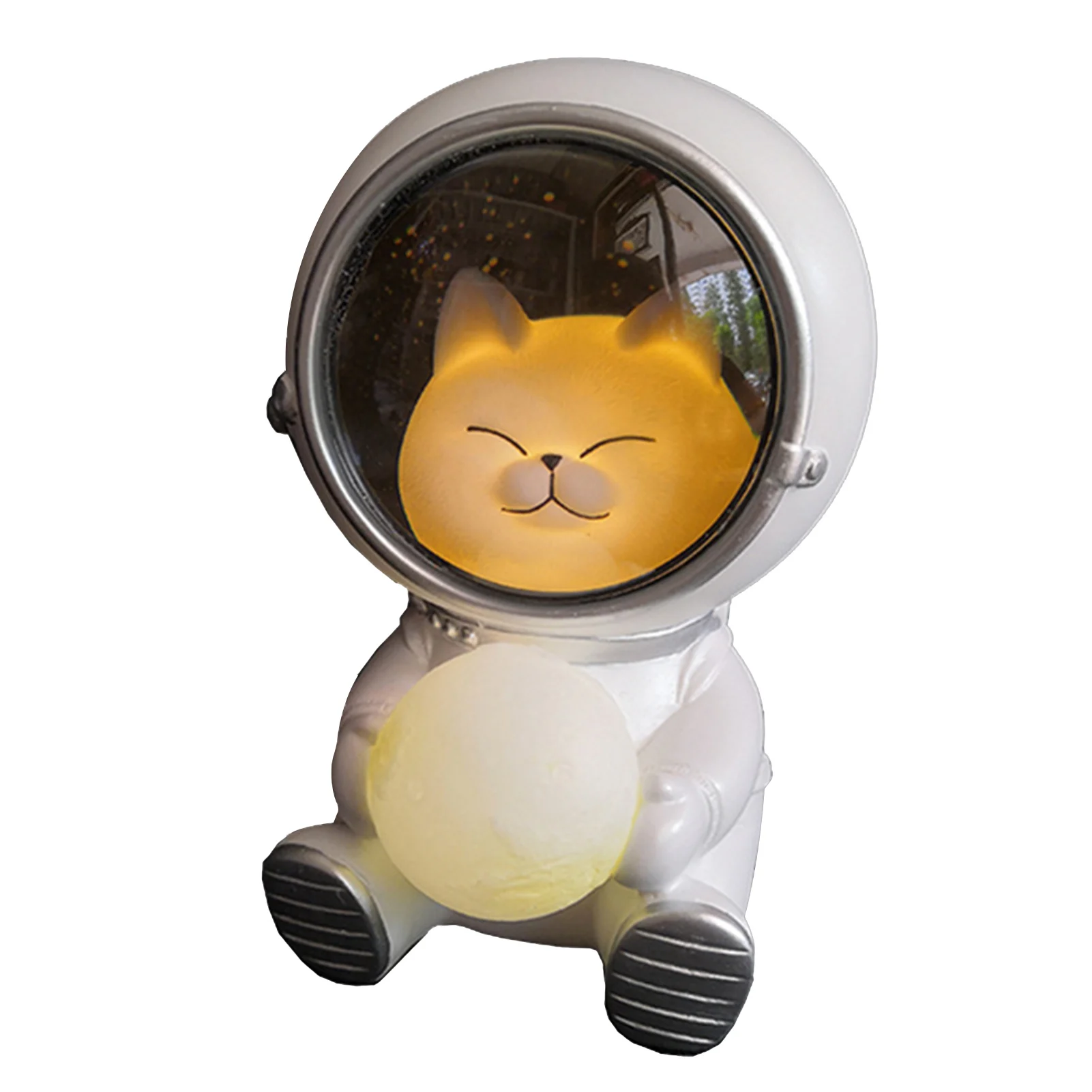 

Warm White Animal Kids Planet Guardian Battery Powered Resin Night Light Cute Cartoon Living Room Pet Astronaut Gift Desktop