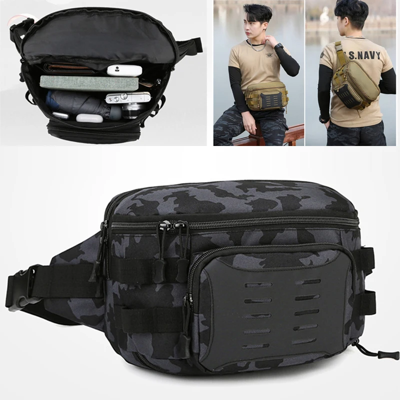 

Men's Outdoor Travel Shoulder Crossbody Bag Climbing Sports Fanny Pack Camping Man Belt Pouch Chest Bags For Male Female Women