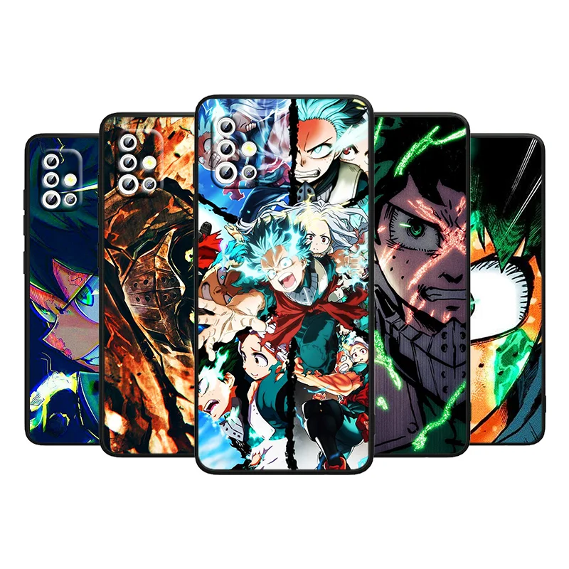 

My Hero Academia Cute For Samsung Galaxy A91 A73 A72 A71 A53 A52 A51 A42 A33 A32 A23 A22 A21S A13 A12 Black Phone Case