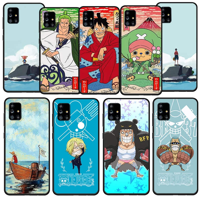 

Hot Cute Anime ONE PIECE For Samsung Galaxy A52S A72 A71 A52 A51 A12 A32 A21S 4G 5G Fundas TPU Soft Black Phone Case Capa Coque