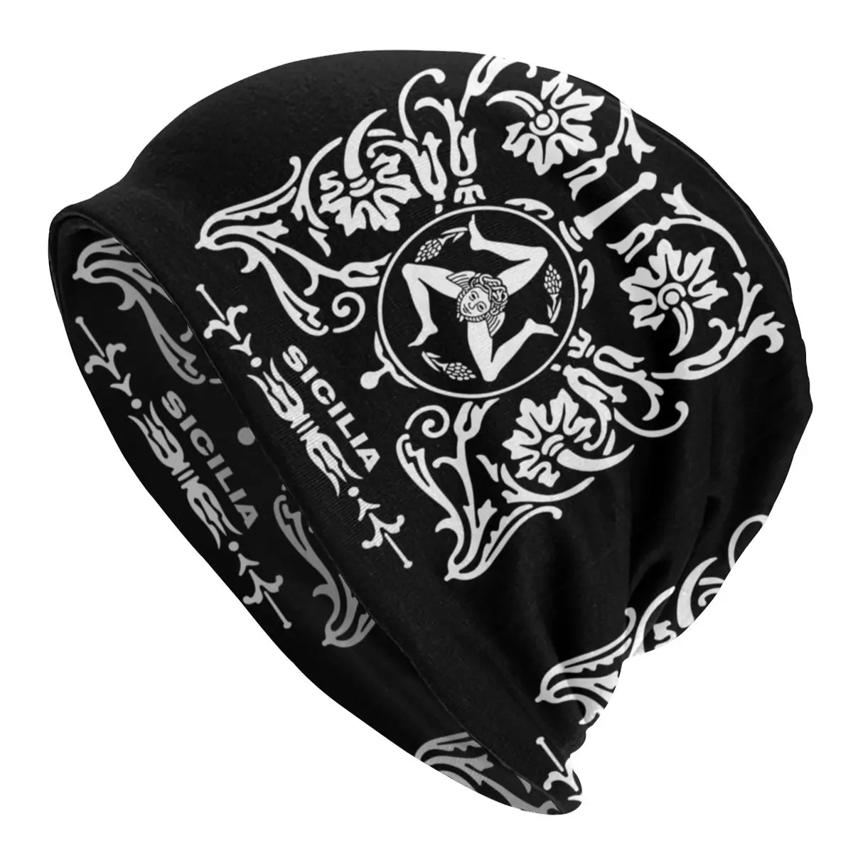 

Шапка-бини Sicilia с логотипом «Love Trinacria», шапки унисекс в стиле хип-хоп, зимняя теплая вязаная шапка, шапки-бини для взрослых