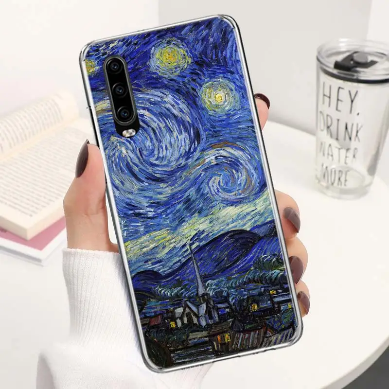 Картина маслом Ван Гога оболочка Женская для P30 P40 Lite P20 P10 P50 Mate 20 30 40 10 Pro Роскошный