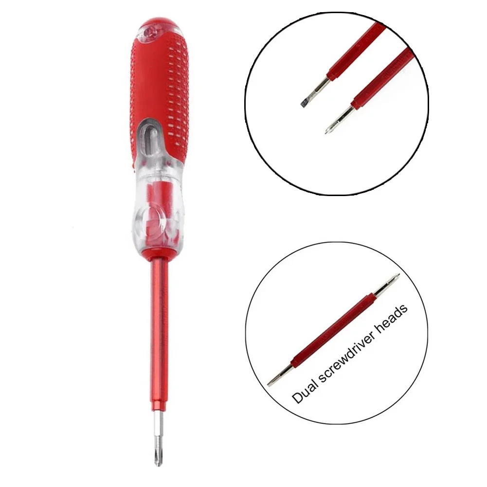 

1PC 100-500V Multifunction Screwdriver Test Pen Dual Insulation Multifunctional Cross Slotted 162mm Screwdriver Layout Tools
