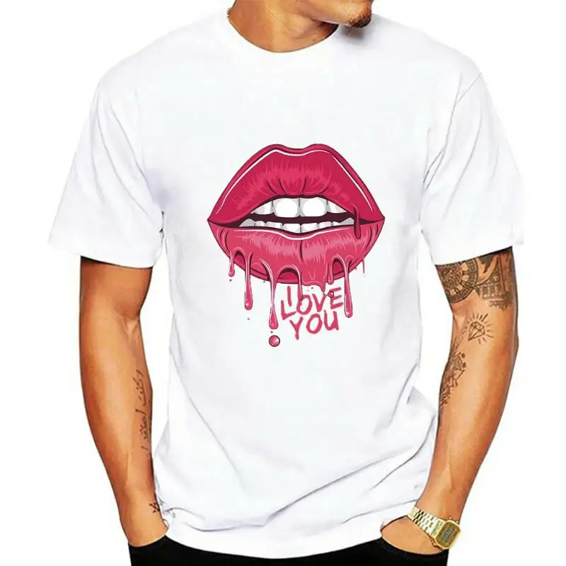 

Plus Size Cotton T-Shirt New Red Lips Print Woman T Shirt Casual Women Tshirt Female Short Sleeve Tees Summer Mujer Tops