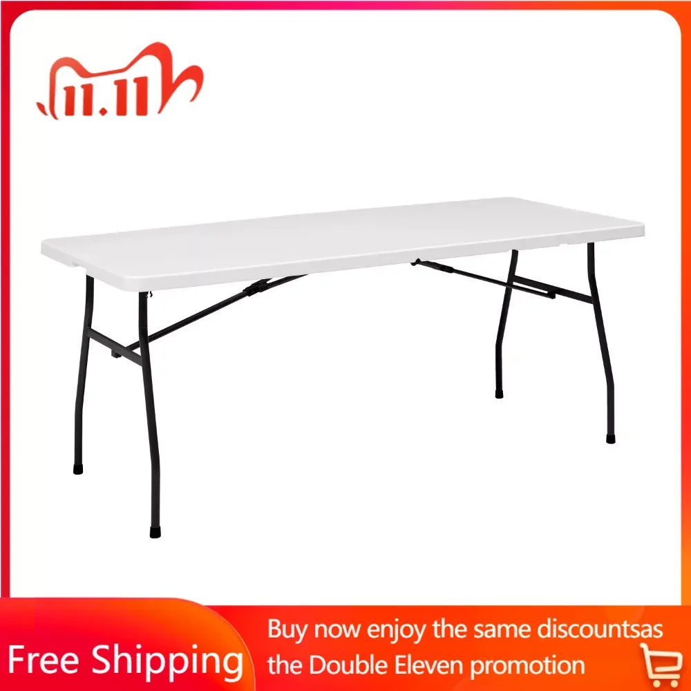 

6-футовый Премиум складной стол, белый гранит