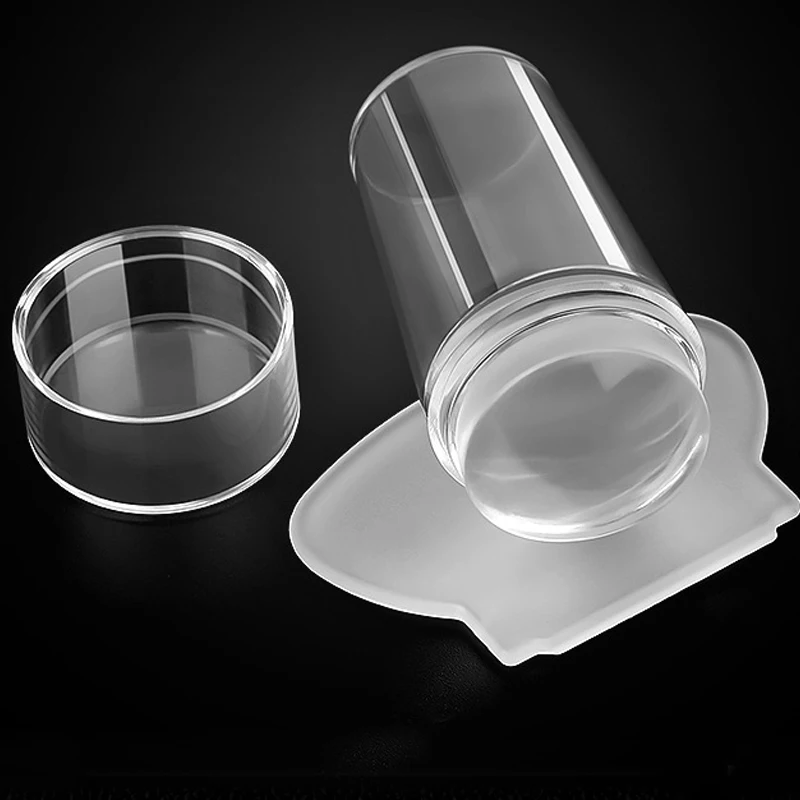 

Clear Jelly Silicone Nail Art Stamping Kit Nail Art Stamper Scraper Transparent Nails Gel Nail Polish Stamp Stamping Makeup Tool