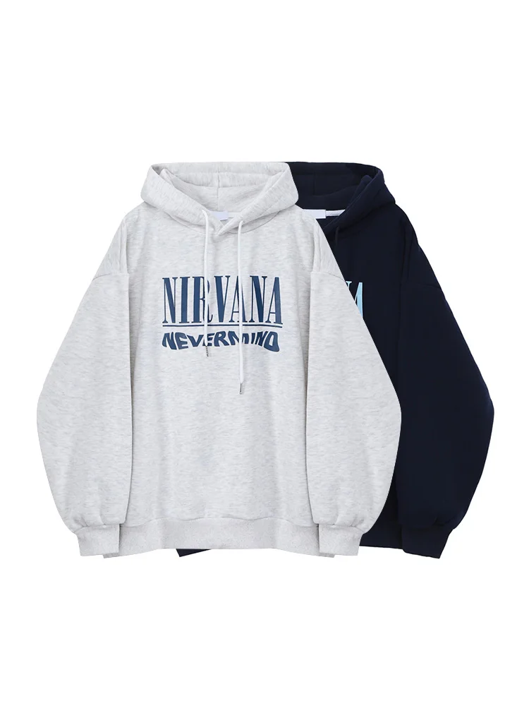

Sweatershirt For Women New 2022 Autumn Long Sleeves Baggy Casual Street Style Letter Printing College Classic Hoodie Streetwear
