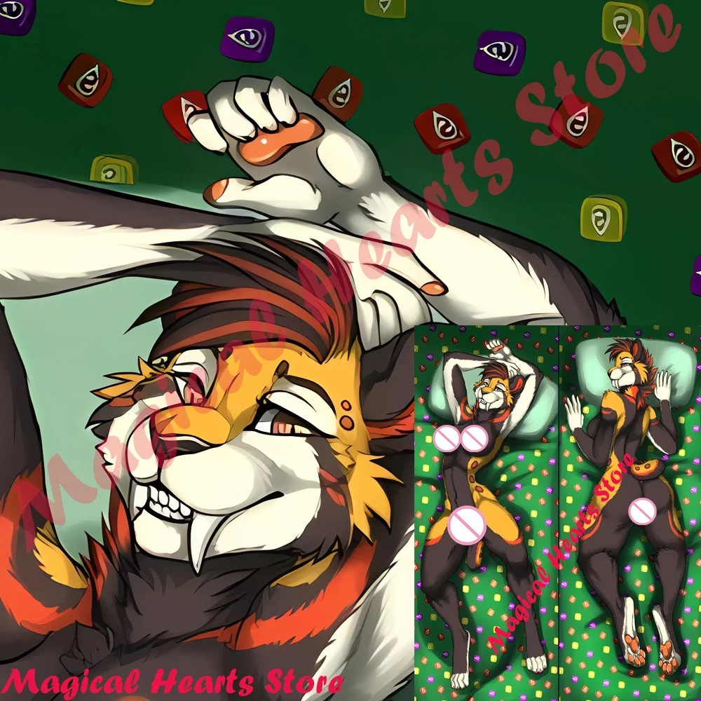 

Dakimakura Anime Nekojishi Furry Tiger Double-sided Print Life-size Body Pillow Case