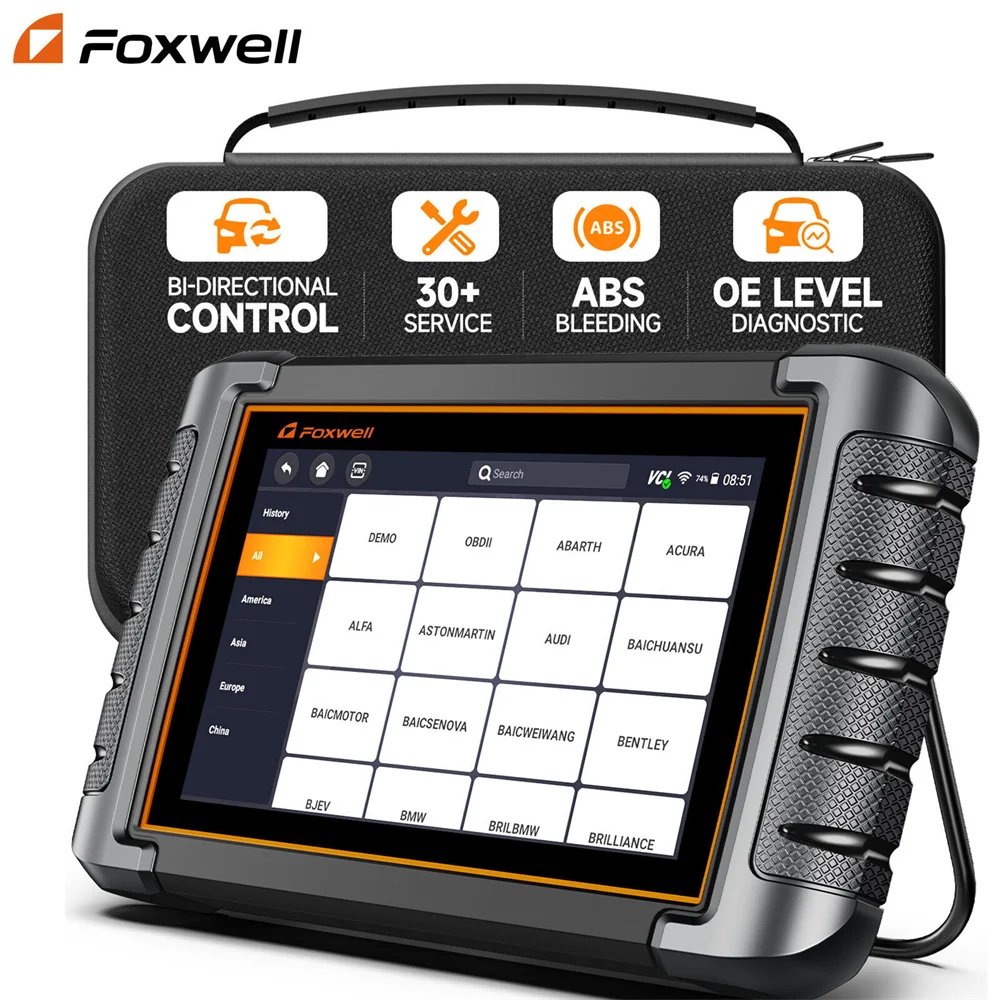 Автомобильный сканер FOXWELL NT809 OBD2 двунаправленное тестирование EPB DPF 30 + сброс всех