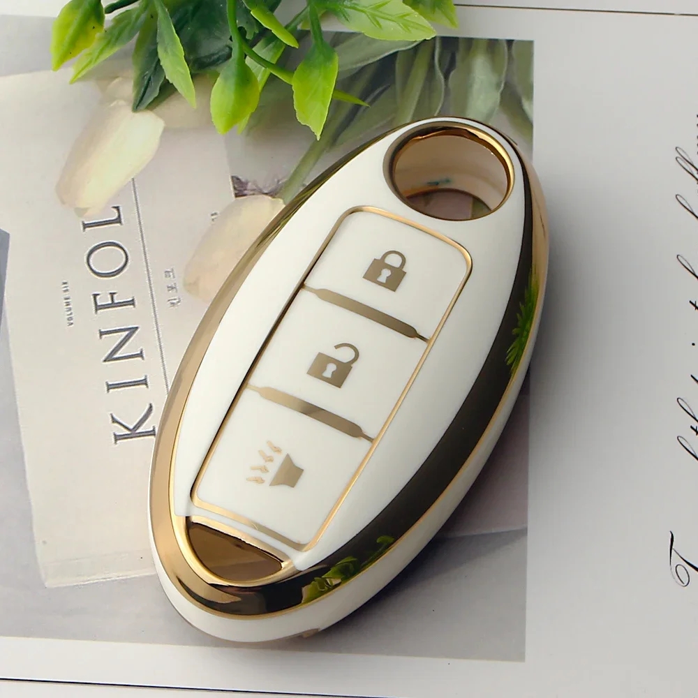 Фото Чехол для автомобильного ключа KEYYOU из ТПУ для Nissan Rogue, X-Trail T32, T31, Qashqai J11, J10, Kicks, Tiida, Murano, Juke, Versa Note, Infiniti №2