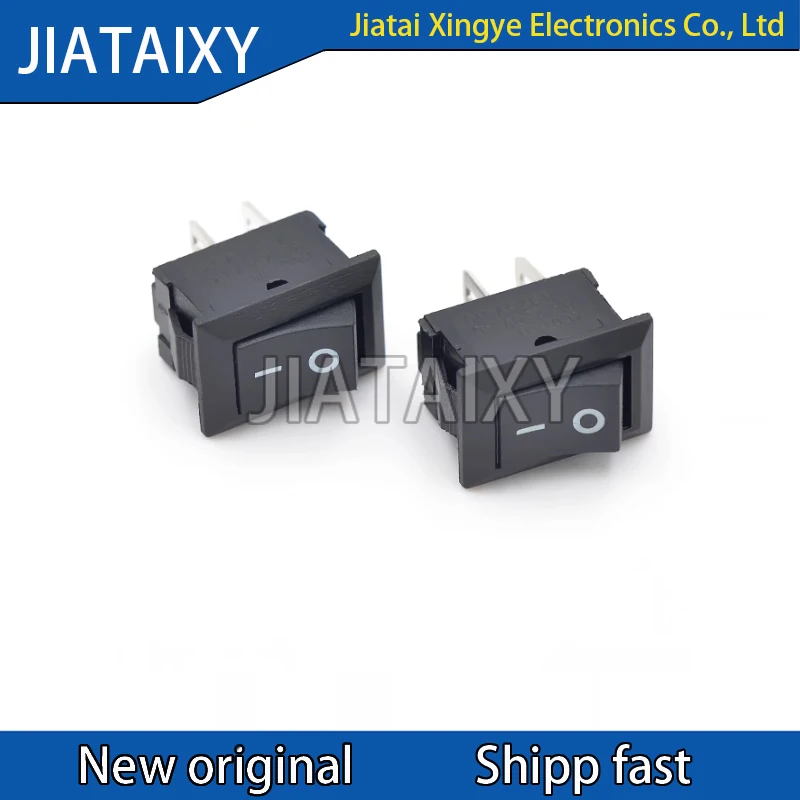 520100 шт. KCD1-101 6A 250V 10A 125V Тумблер-переключатель 2-контактный для автомобилялодки, ONOFF, черный, 15X21мм (art.: 3920d97da1fa6) - 3920d97da1fa6