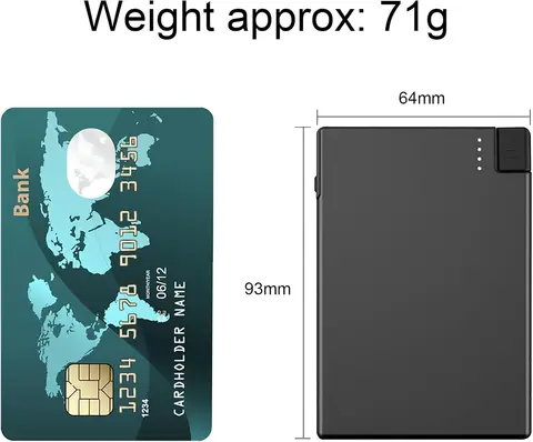 Мини-банк питания TNTOR, 5000 мАч, маленький внешний аккумулятор с быстрой зарядкой, 4 мм, ультратонкий встроенный кабель Type-c, резервная батарея для iPhone Xiaomi