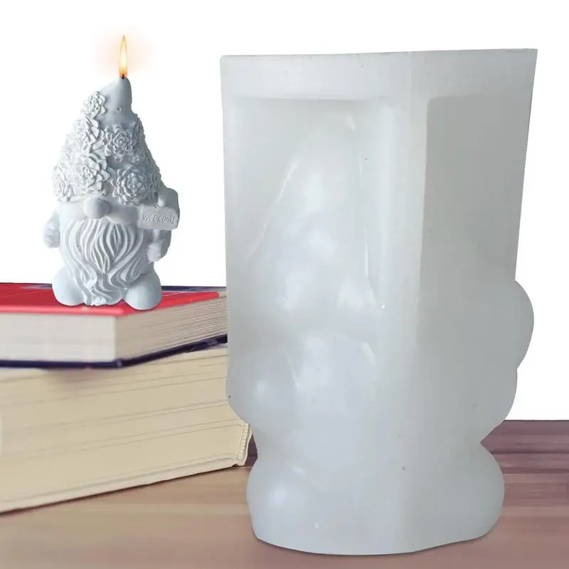 

Candle Mold Christmas Gnome Shape Silicone Molds Resin Epoxy Mould DIY Casting Aromatherapy Wax Candles For Party Decortions