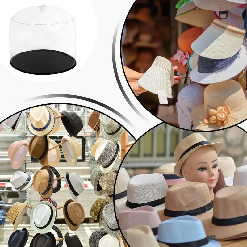 w przezroczystym stojaku na kapelusze nadmuchiwany blat uchwyt oszczędzający miejsce przenośny stojak do czapek baseballowych modne czapki