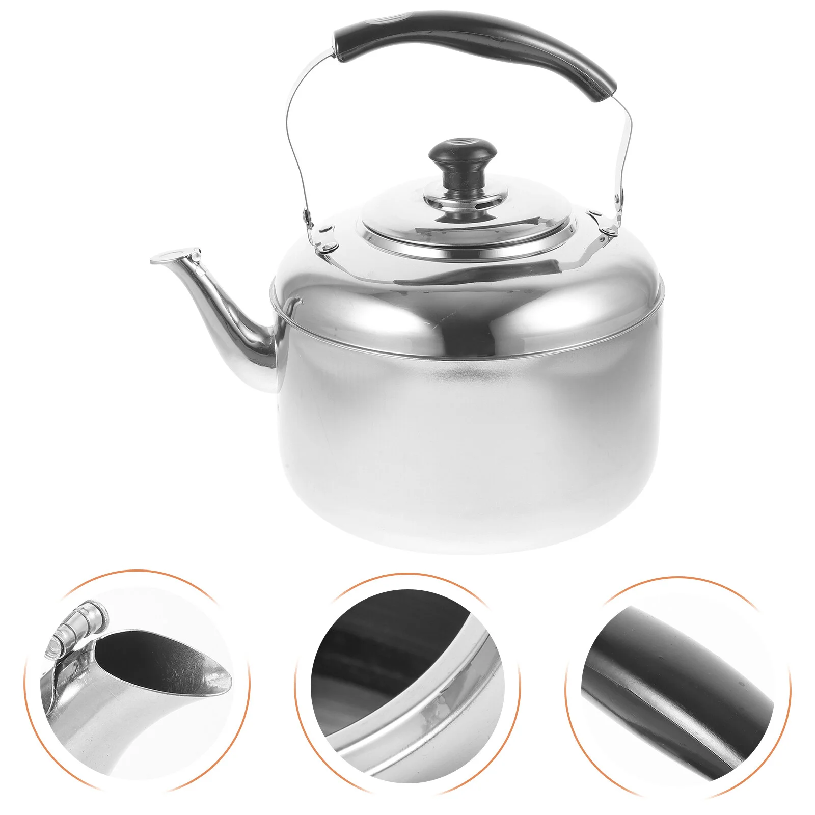 

Whistling Water Kettle Stainless Steel Sound Tea Kettle with Handle Boiling Water Kettle Coffee Soup Serving Kettle for Home