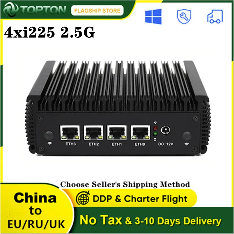 Мини-ПК без вентилятора Intel Celeron J4125 4 ядра i225 2 5 ГГц | Компьютеры и офис