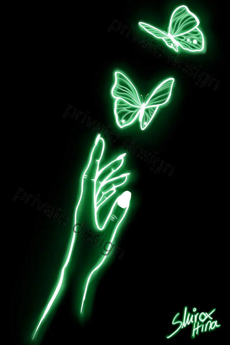 

Neon Butterfly Tin Plates Room Decor Aesthetic Retro Vintage Metal SignNeon Sign For Art Club Man Cave Cafe Pub Poster Not Light