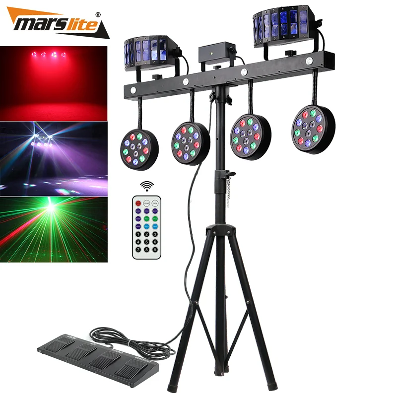 

Portable led standing spotlight par kit stage light system 4PCS 30W COB LED dj set