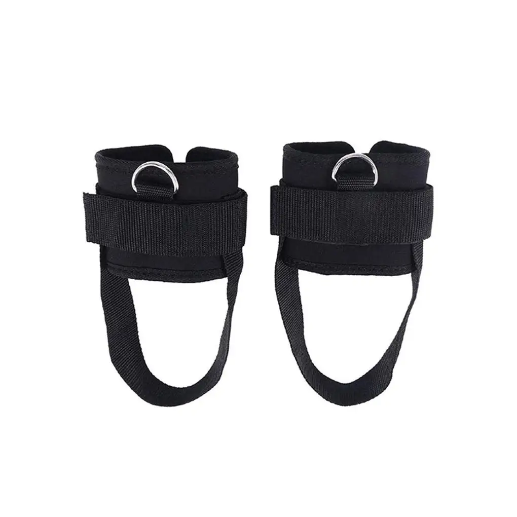 

2x Ankle Straps D-Ring Cuffs Leg Strength with Buckle for Cable Machines