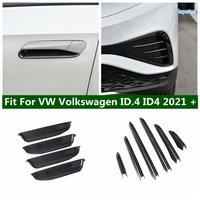 front fog light eyebrow eyelid decor door handle cover trim abs chrome for vw volkswagen id 4 id4 2021 2022 external spare parts