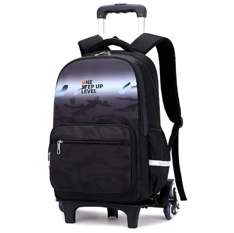 Trolley Backpack with Wheels Rolling Wheeled Backpack for Laptop Bookbag with Wheels for Boys College School Wheeled backpack