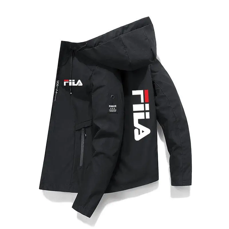 Мужская Ветрозащитная Бейсбольная Куртка На Молнии С Капюшоном