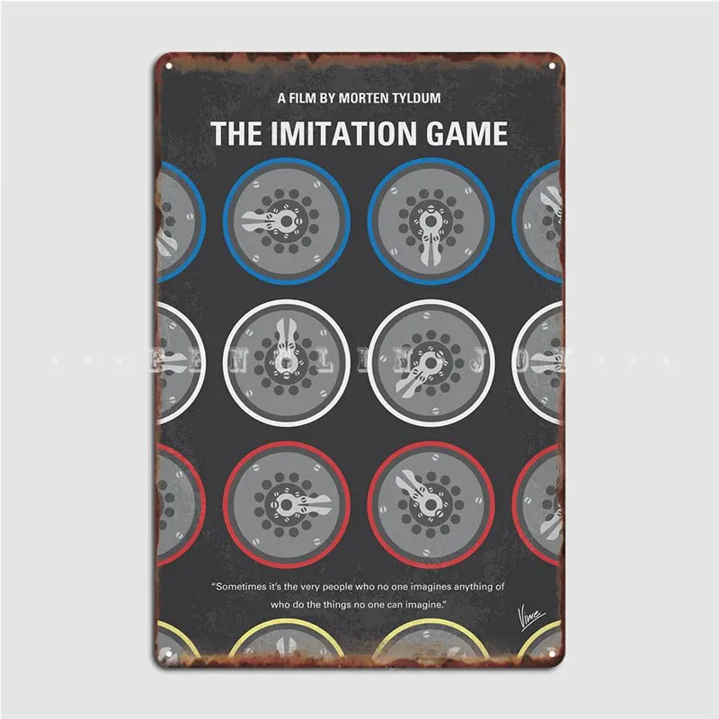 

The Imitation Game Metal Sign Wall Mural Garage Club Classic Plaques Tin Sign Poster