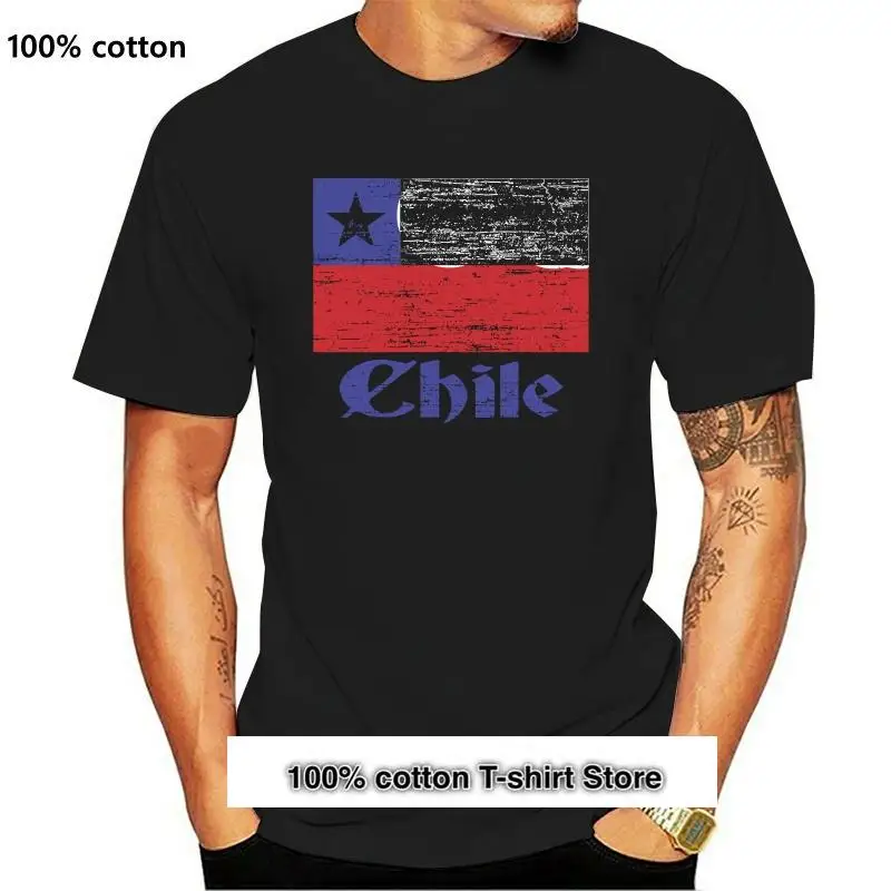 

Camiseta a la moda para hombre, camisa con bandera de Chile, Bandera de Chile, 2019