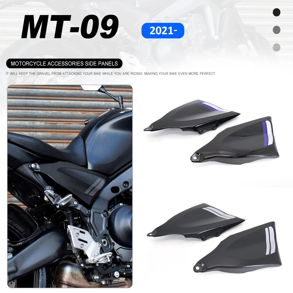 

New ABS plastic Motorcycle Side Panels Cover Fairing Cowl Plate Cover Black For Yamaha MT09 MT-09 MT 09 mt09 2021 2022