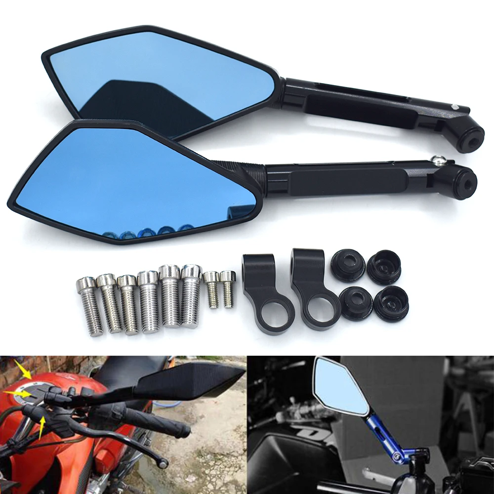 

Универсальное алюминиевое регулируемое зеркало заднего вида для мотоцикла с ЧПУ 8 мм 10 мм для HONDA PCX125 PCX150 CBR125R CBR150R CB650F CBR650F