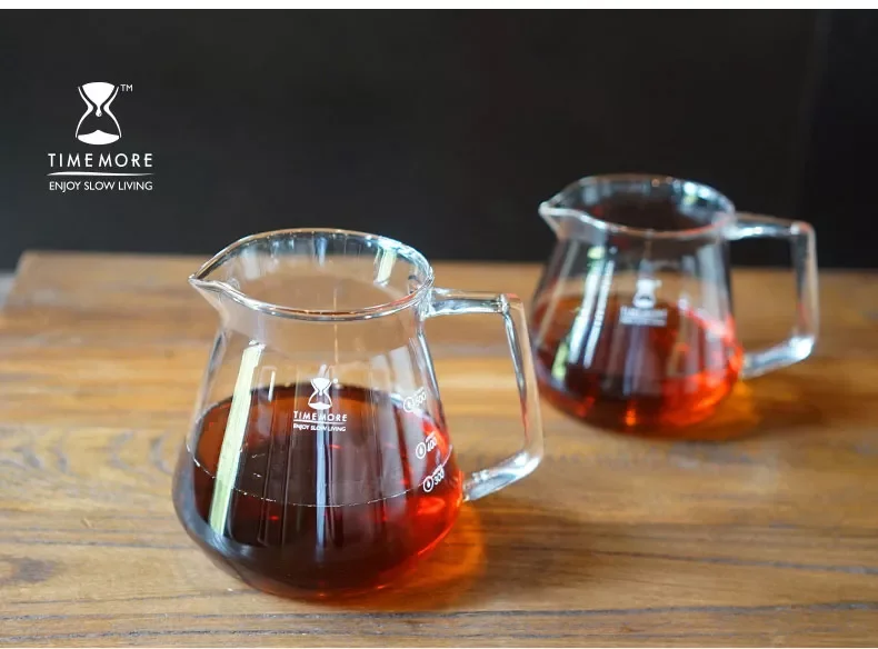 

Glass Coffee Server Glass Sharing Coffee Pot A Water Level Display Mark High Temperature Resistant Glass 360ml / 600ml