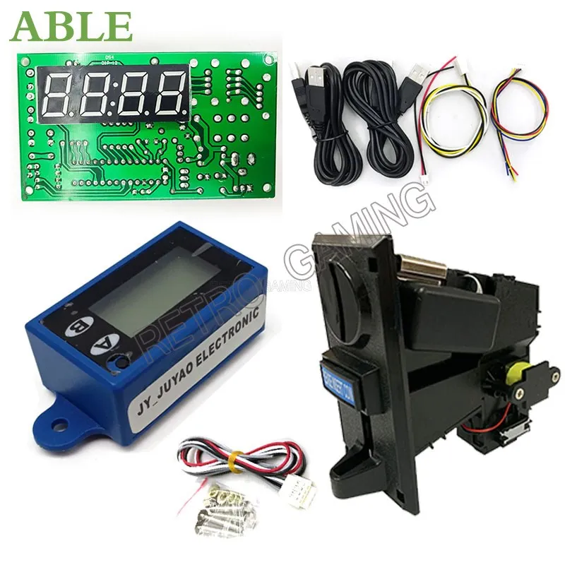 

Multi Coin Acceptor Mini 7 Digit LCD Counter DC 5V-18V timer board Kit For Vending Machine Arcade Game Cabinet Parts