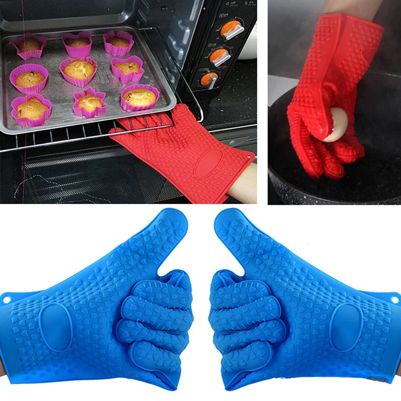 

1 шт., термостойкие силиконовые перчатки для барбекю