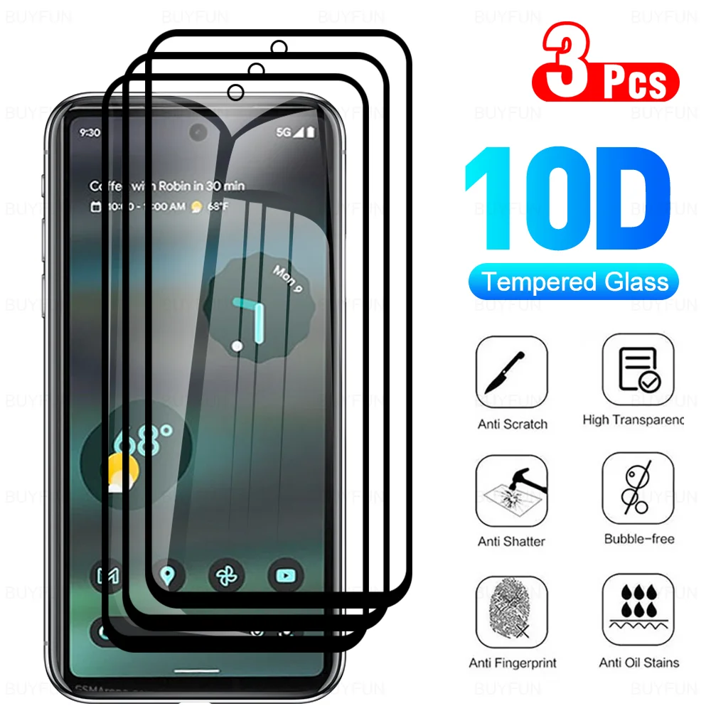 

Закаленное стекло с полным покрытием для Google Pixel 6a, 3 шт., защитная пленка для экрана Pixel6 A Pixel6a, защитная HD пленка для телефона GX7AS