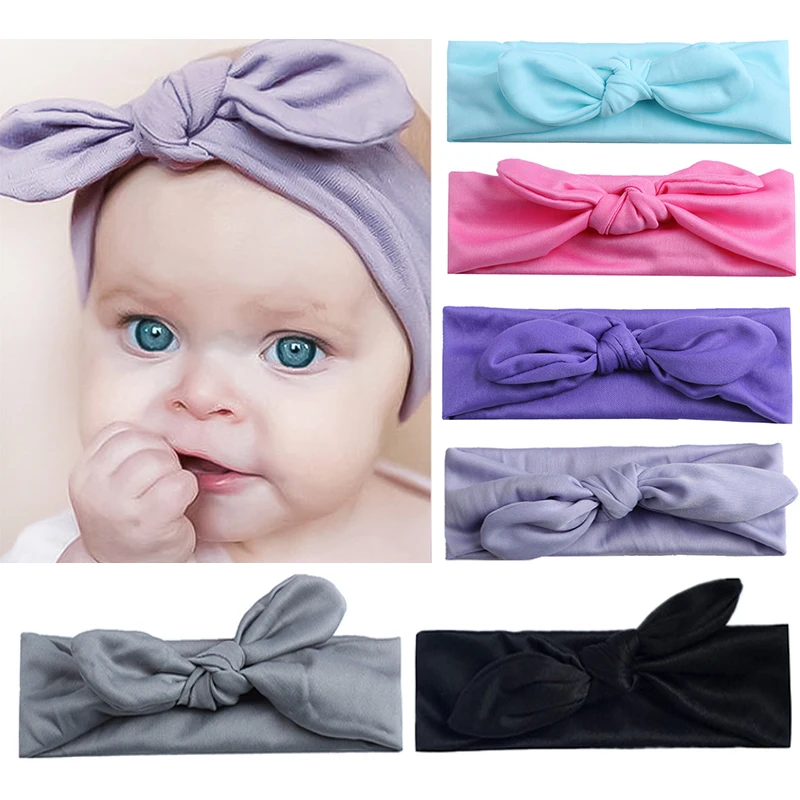 

Baby Girl Headband Infant Hair Accessories Bows Newborn Headwear Rabbit Ear Elastic Gift Toddler Bandage Ribbon Soft Bowknot