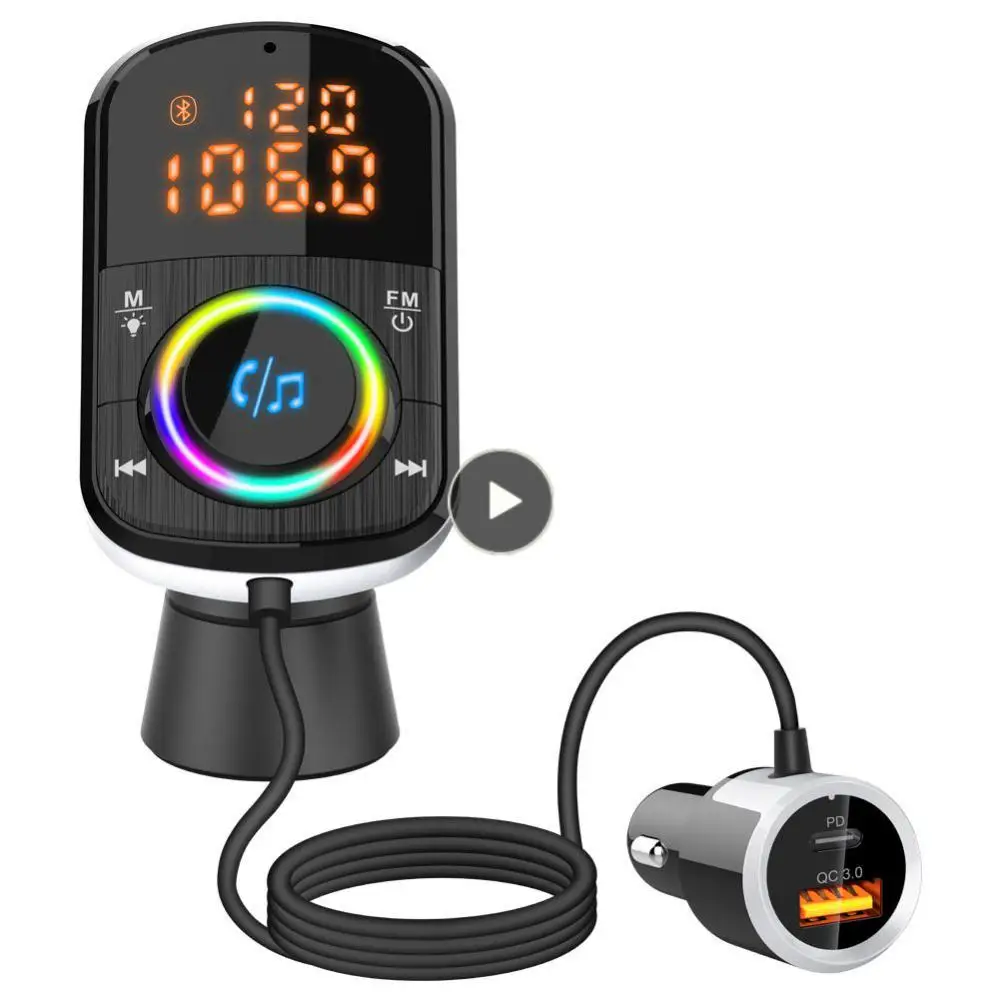 

Bc71 Car Bluetooth Mp3 Player Qc3.0 Fast Charge Multifunctional Car Ambient Light Charger Universal Car Accessories