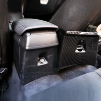 carbon fiber style car rear air condition air outlet vent anti kick cover sticker trim for bmw x1 e84 2011 2012 2013 2014 2015