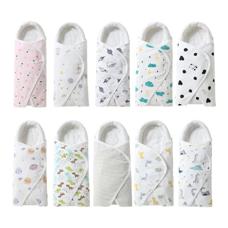 

Cotton Newborn Swaddle Blankets Ultra-Soft Baby Sleeping Bag Stroller Printed Sleep Sack Infant Receiving Blankets