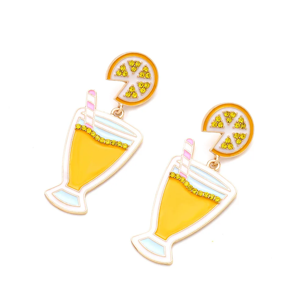 Серьги-кекалы для вина из преувеличенного сплава с лимонным соком