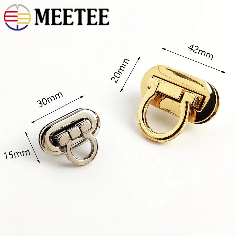 Металлическая застежка Meetee 2/5 шт. поворотный замок для сумки защелка сделай сам