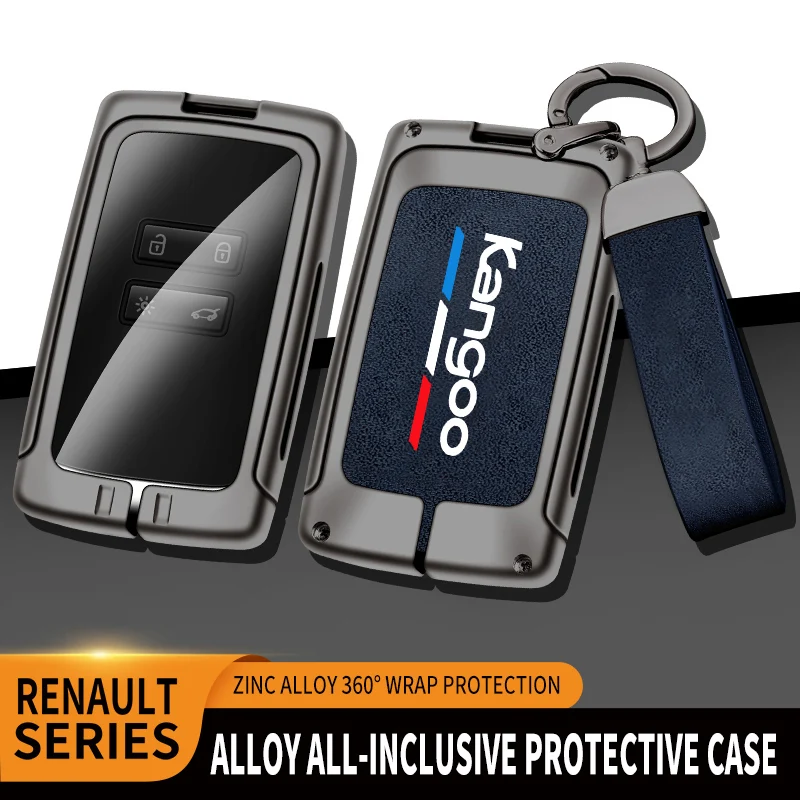 

Auto TPU Zinc Alloy Key Case Bag For Renault Kangoo 2 Logo Car Key Chain Car Metal Key Shell Interior Car Decoration Accessories