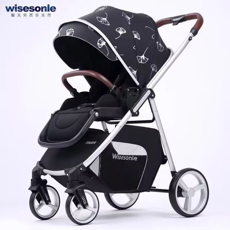 Детская коляска Wisesonle может сидеть лежать в обоих направлениях. Легкая складная и