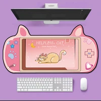 kawaii mouse pad large cute cat ears cartoon keyboard mat table mat students gamer waterproof desktop mousepad desk organizer