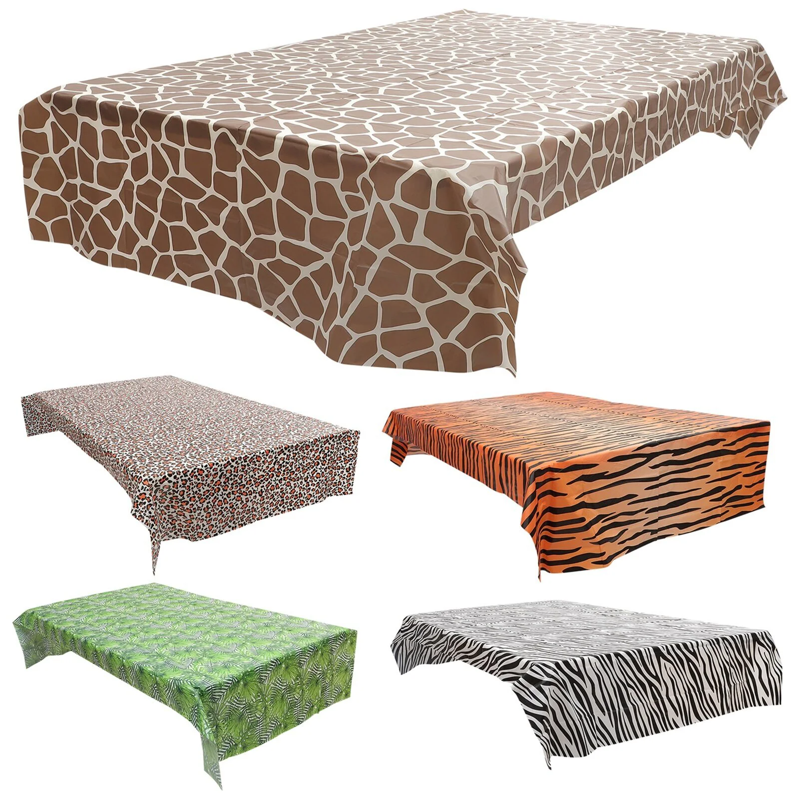 

Animal Print Table Cloth Plastic Cover Cartoon Themed Runner Birthday Pattern Tablecloth Cloths