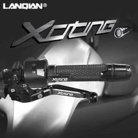 motorcycle aluminum brake clutch levers handlebar hand grips ends for kymco xciting 250 300 400 500 all years accessories