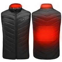 wjjdfc mens heated vest zone 2 heating winter warm vest usb charging temperature control outdoor camping hiking warm jacket