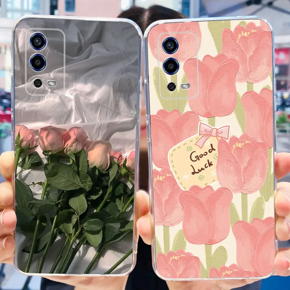 Мягкие силиконовые ТПУ чехлы для OPPO A55 CPH2325 с милыми рисунками панды Oppo 4G